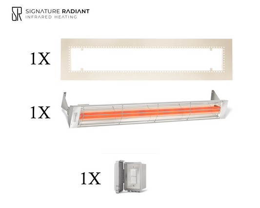 Package: 1 x 6kW infrared heater WD Series Recessed - with ON-OFF