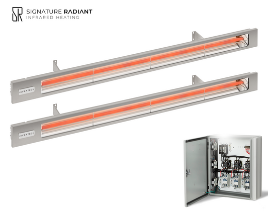 Package: 2 x 4kW infrared heater SL Series - with Panel