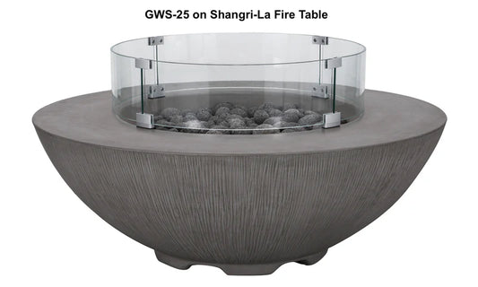 Glass Wind Guard for Shangri-la & Genesis - 25" Round (GWS-25R)