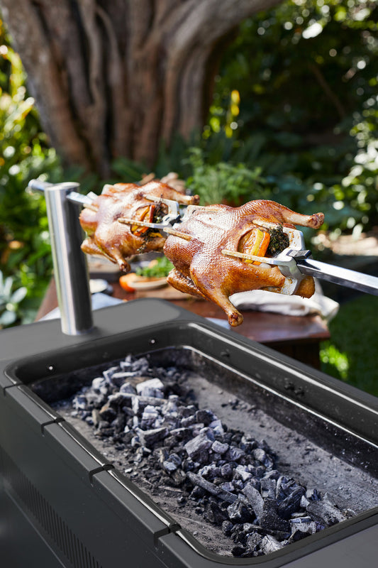 Everdure HUB 54-Inch Charcoal Grill with Rotisserie & Electronic Ignition