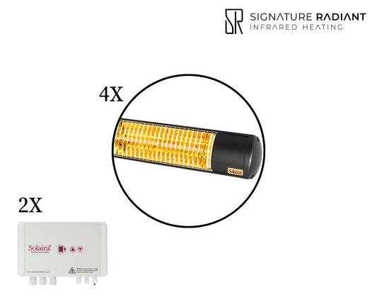Package: 4 x 4kW Solaira XL Slim H2 4000W with 2 control panel