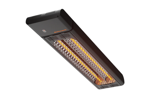 eSchwank Ghost Series Electric Infrared Heater: Black Aluminum, 6000W; 208V/240V~1P; 43.25" Length