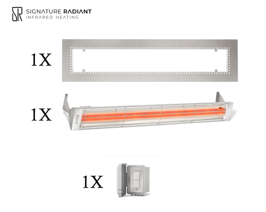 Package:  1 x 6kW infrared heater WD Series Recessed - with ON-OFF