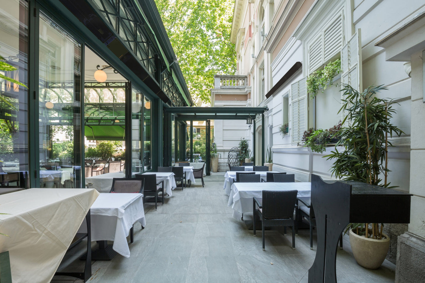 phantomSchwank Two Stage Tube Heater: Black Aluminum, 50/35 MBH NG; 10 ft; 120 Volt