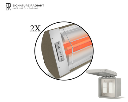 Package:  2 x 6kW infrared heater CD Series - with ON-OFF