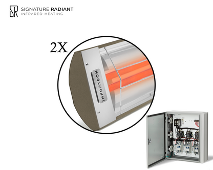 Package:  2 x 6kW infrared heater CD Series - with Panel