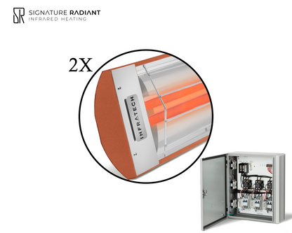 Package:  2 x 6kW infrared heater CD Series - with Panel