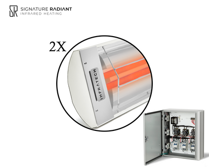 Package:  2 x 6kW infrared heater CD Series - with Panel