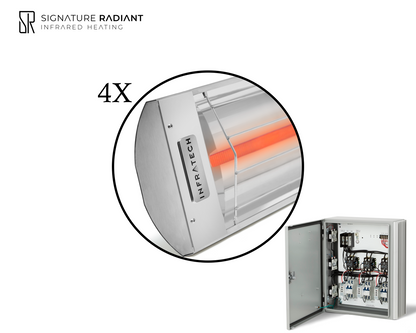 Package:  4 x 4kW infrared heater C Series - with Panel