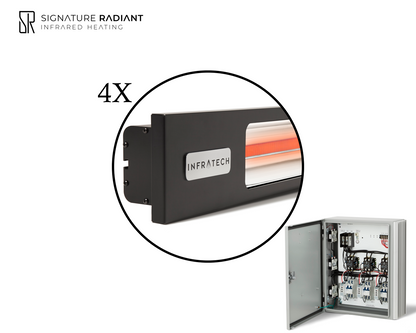 Package:  4 x 4kW infrared heater SL Series - with Panel