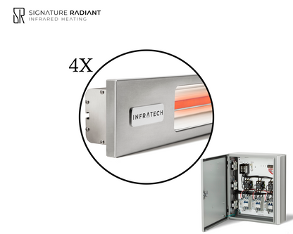 Package:  4 x 4kW infrared heater SL Series - with Panel