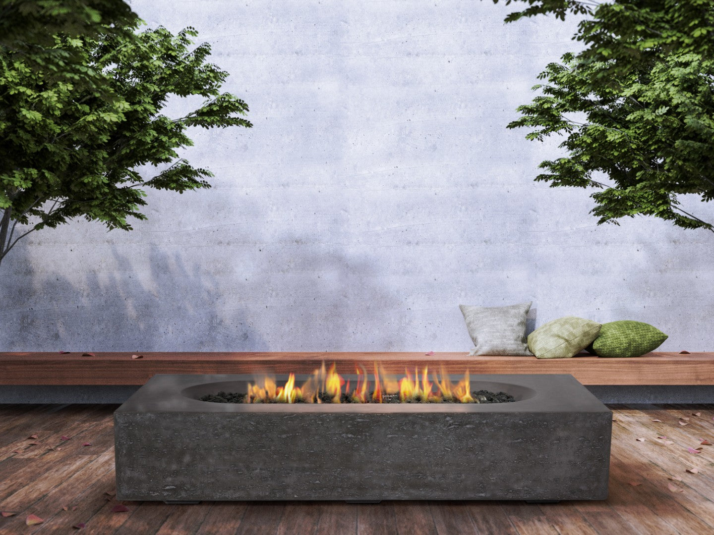 Alchemy Fire Table by Pyromania Fire - Main view of the premium radiant heating product