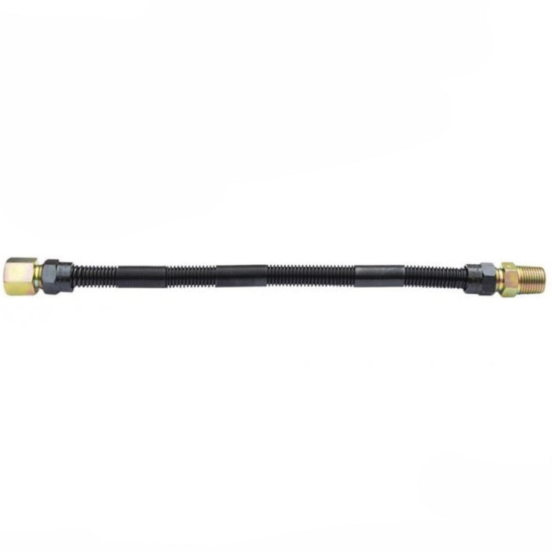 Black Flexible S/S Gas Connector - 3/8"X 24" (1/2"Mx1/2"M)