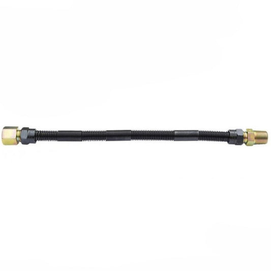 Black Flexible S/S Gas Connector - 3/8"X 24" (1/2"Mx1/2"M)