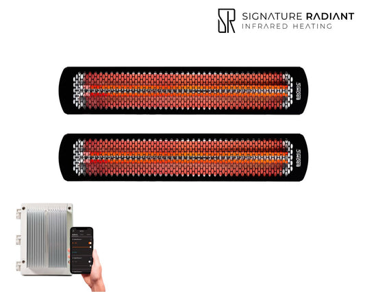 Package: 2 x 6 000W Bromic Tungsten with dimmer control panel