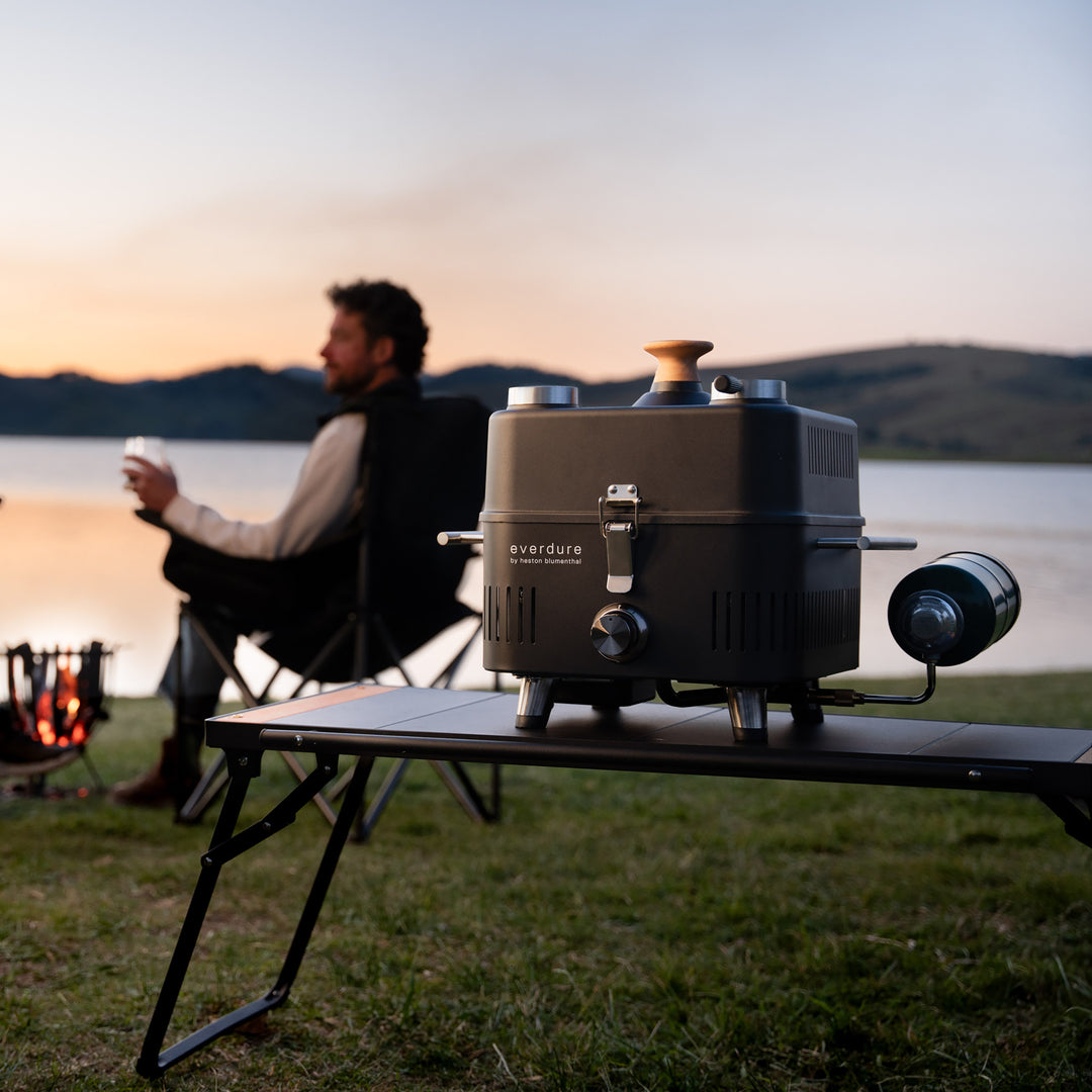 Everdure CUBE Proflame 360 Portable Gas Grill With Roasting Hood