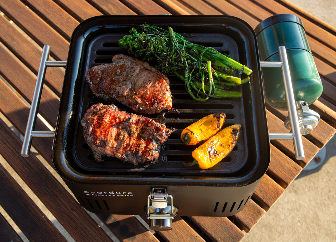 Everdure CUBE Proflame 360 Portable Gas Grill With Roasting Hood