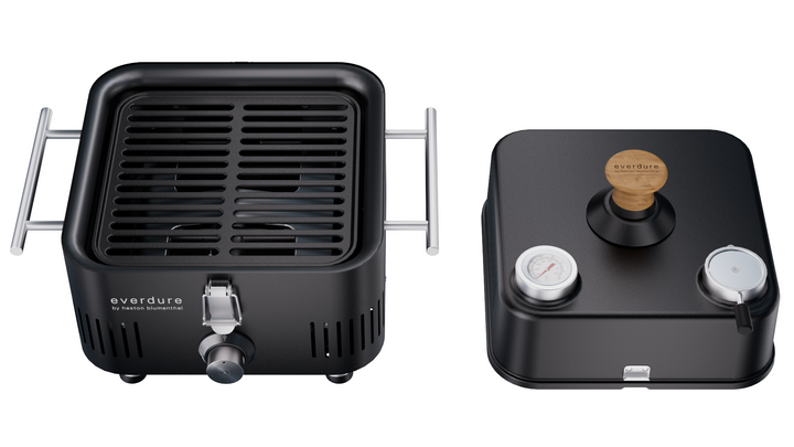 Everdure CUBE Proflame 360 Portable Gas Grill With Roasting Hood