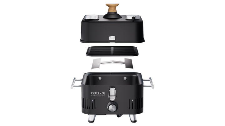 Everdure CUBE Proflame 360 Portable Gas Grill With Roasting Hood
