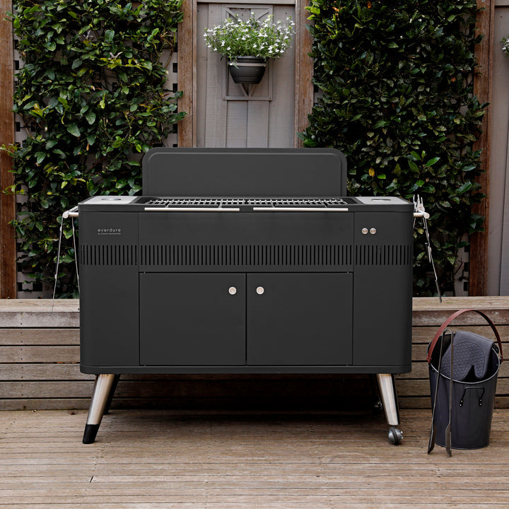 Everdure HUB 54-Inch Charcoal Grill with Rotisserie & Electronic Ignition