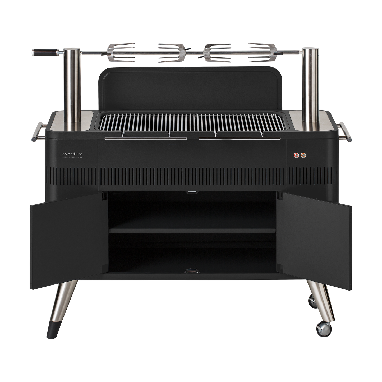 Everdure HUB 54-Inch Charcoal Grill with Rotisserie & Electronic Ignition