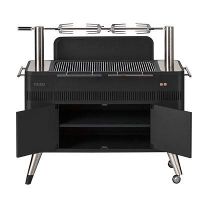Everdure HUB 54-Inch Charcoal Grill with Rotisserie & Electronic Ignition
