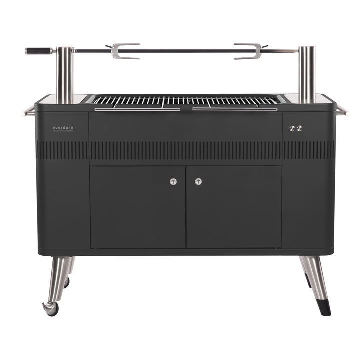 Everdure HUB 54-Inch Charcoal Grill with Rotisserie & Electronic Ignition