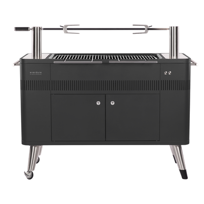 Everdure HUB 54-Inch Charcoal Grill with Rotisserie & Electronic Ignition