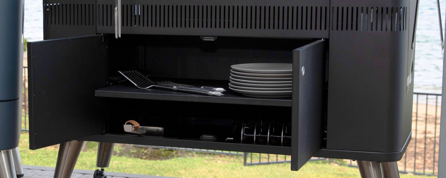 Everdure HUB 54-Inch Charcoal Grill with Rotisserie & Electronic Ignition