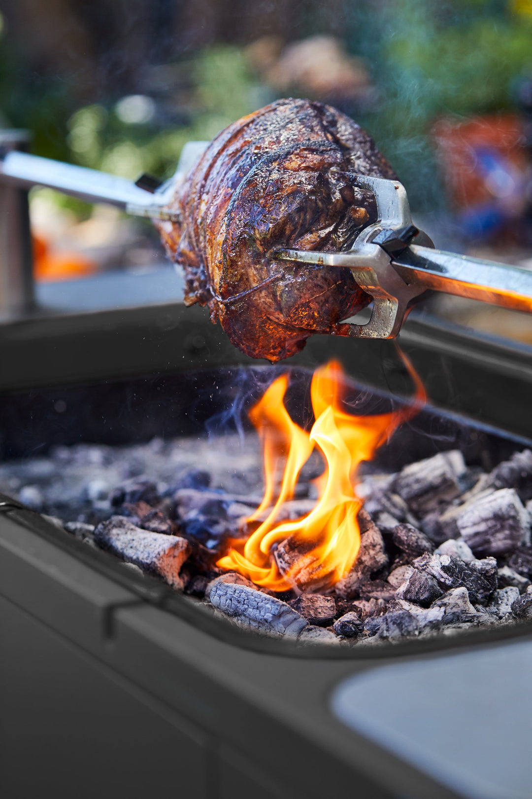 Everdure HUB 54-Inch Charcoal Grill with Rotisserie & Electronic Ignition