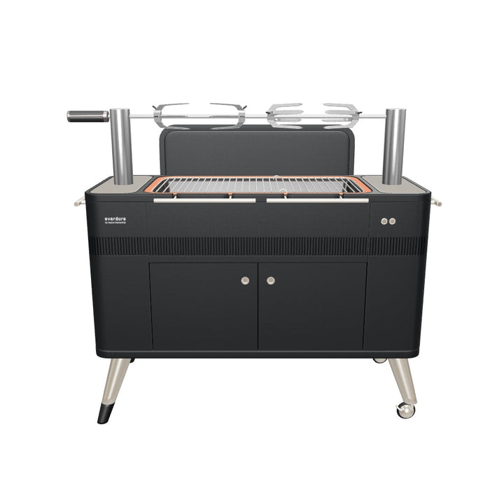 Everdure HUB 54-Inch Charcoal Grill with Rotisserie & Electronic Ignition