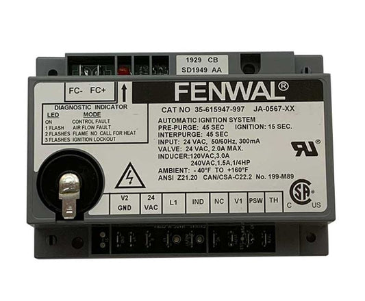 JA-0567-XX Schwank Fenwal DSI Control 35-615947-227 - 24 Vac - Tube Heater