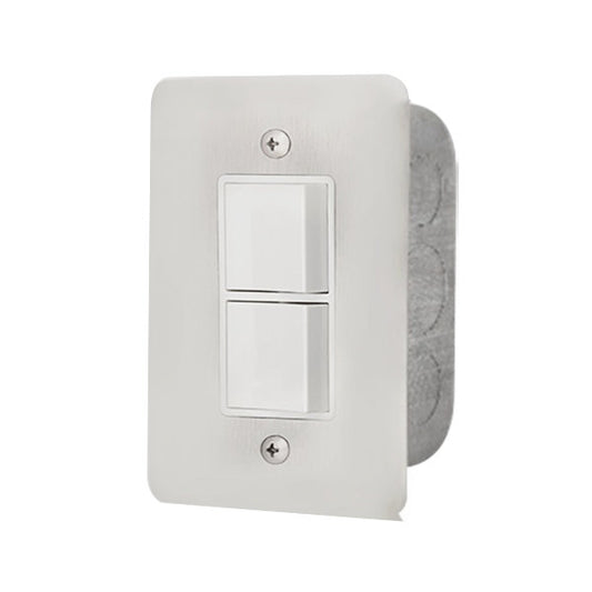 JM-4300-XX Schwank Electric Heater Switch Single Duplex - Flush Mount C/W S/S Wall Plate And Gang Box