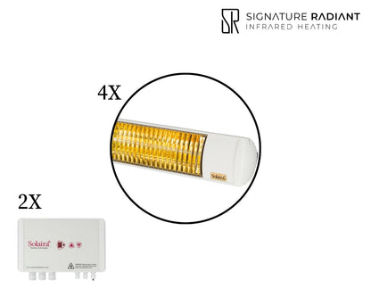 Package: 4 x 4kW Solaira XL Slim H2 4000W with 2 control panel