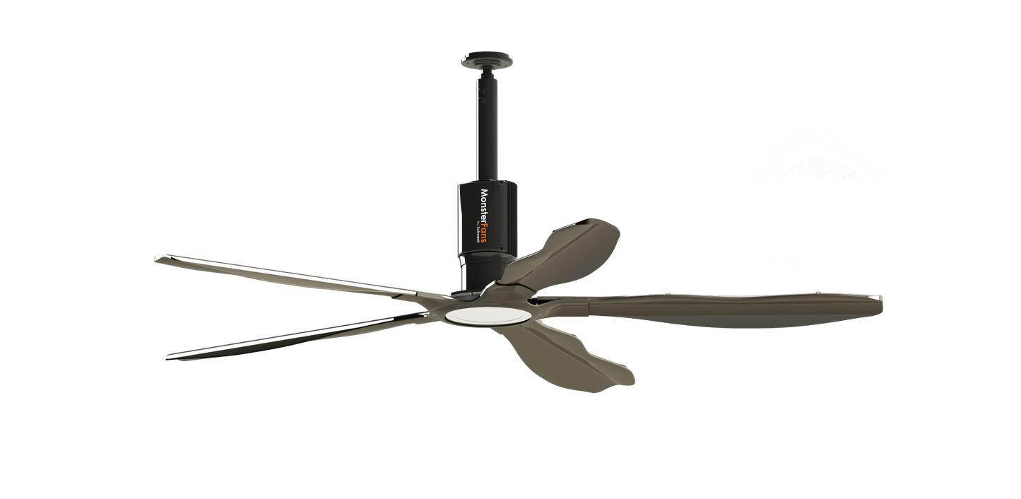 Schwank MonsterFans Style Series — Designer HVLS Fan with Controls & LED Light