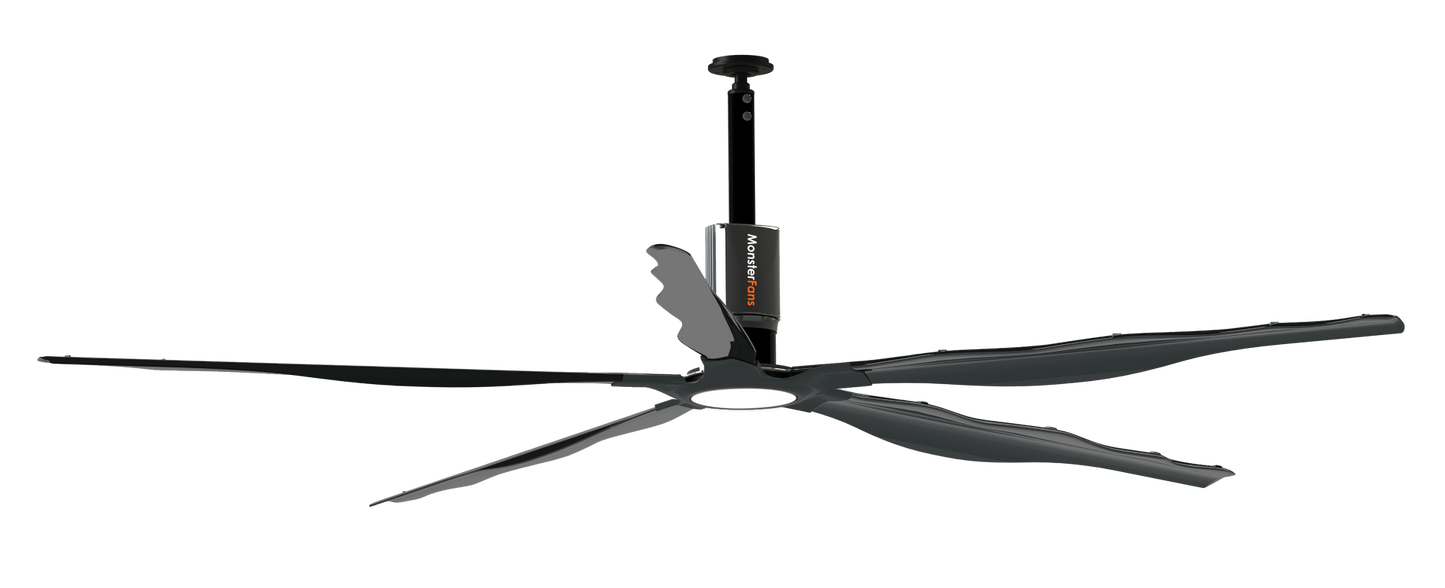 Schwank MonsterFans Style Series — Designer HVLS Fan with Controls & LED Light