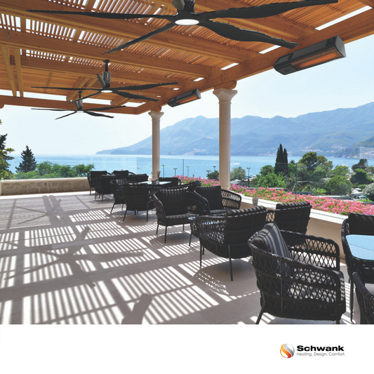Schwank MonsterFans Style Series — Designer HVLS Fan with Controls & LED Light